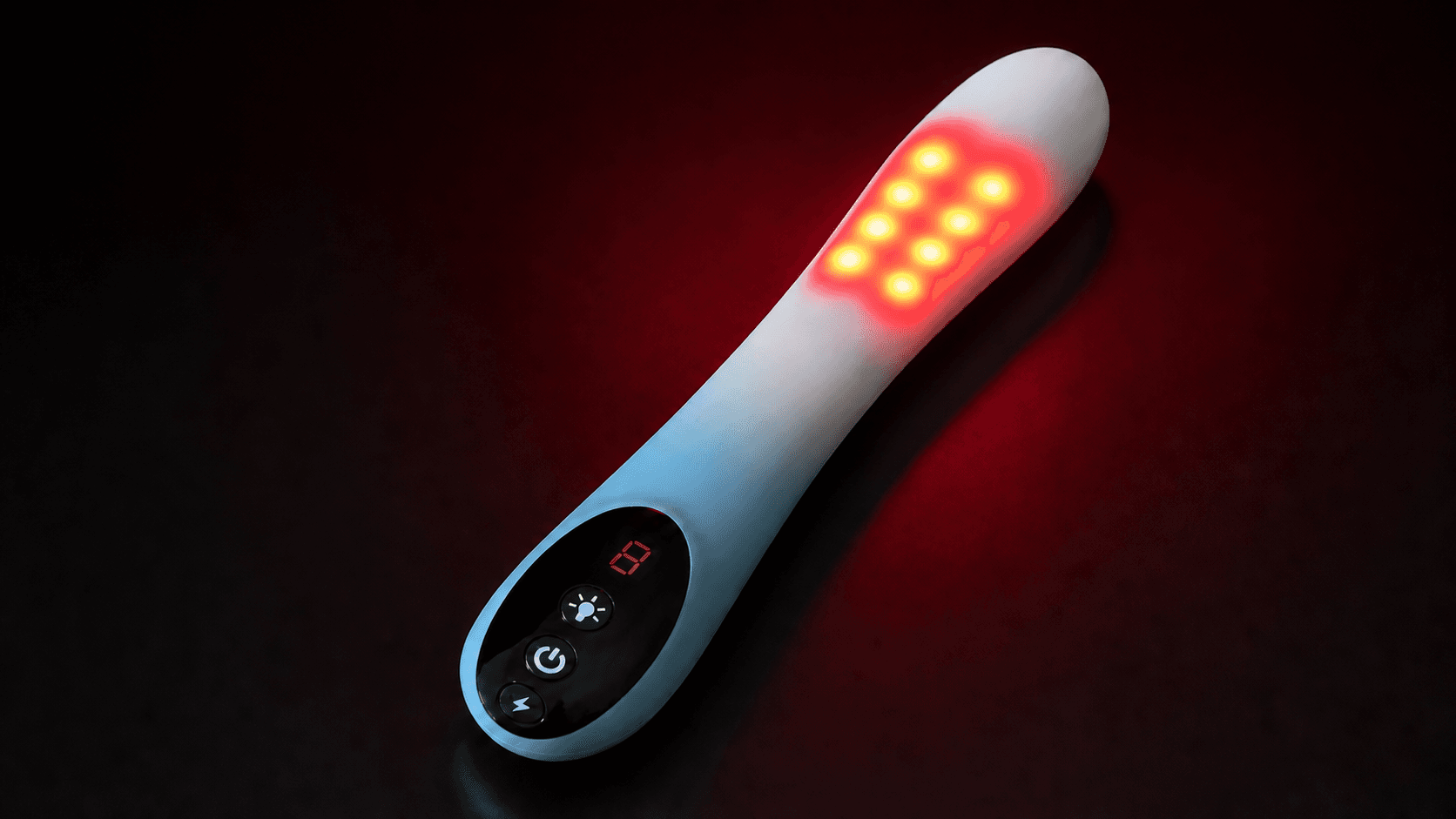 LightVib working prototype with illuminated LED array and one-digit display